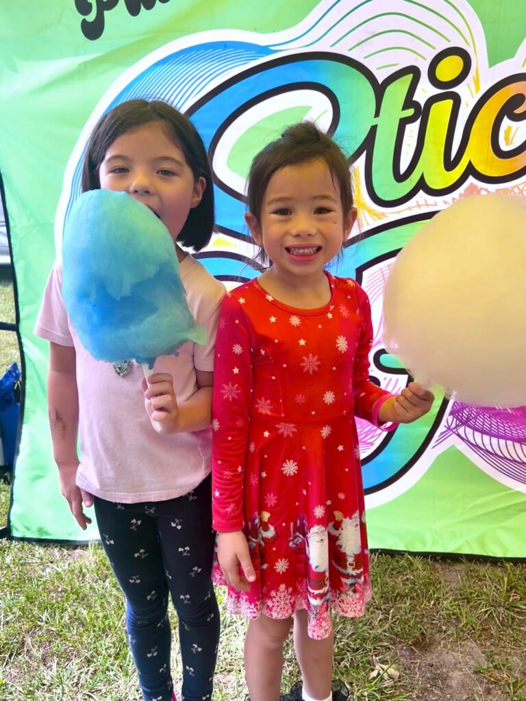 friends eating Cotton Candy